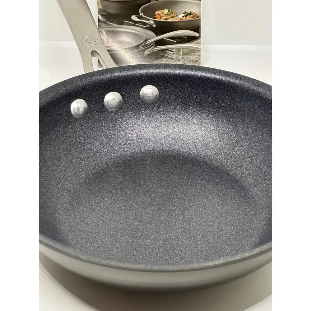 Calphalon One Nonstick 9 Inch Open Skillet Pan Gray Hard Anodized 1609 2 QT